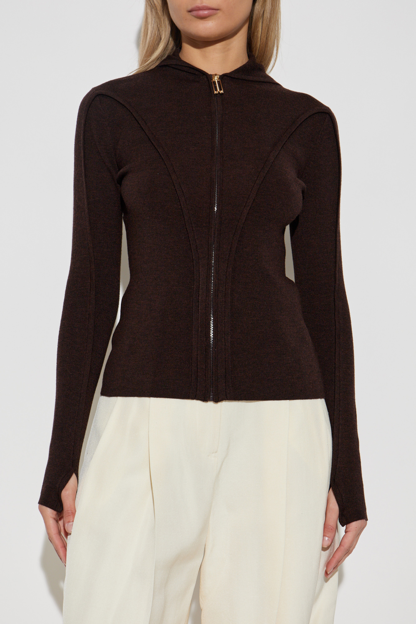 Brown Wool cardigan Victoria Beckham - Vitkac AS